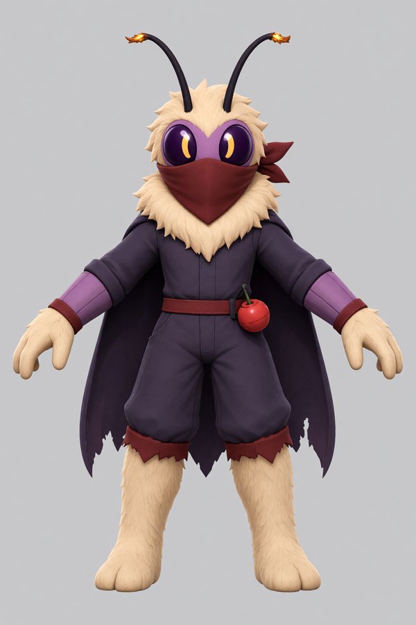 Concept art of Mollo from the front in A-pose
